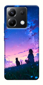 Чохол Space girl and cat для Xiaomi Poco X6