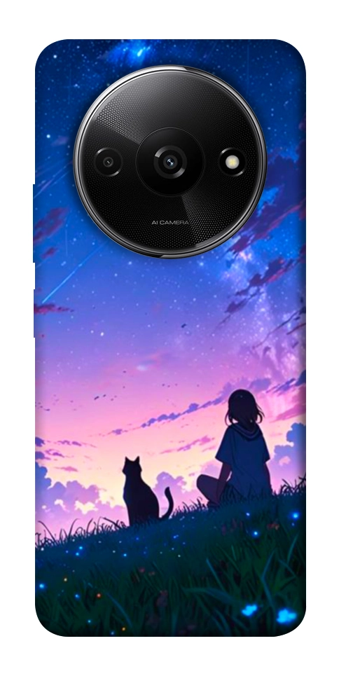 Чехол Space girl and cat для Xiaomi Redmi A3