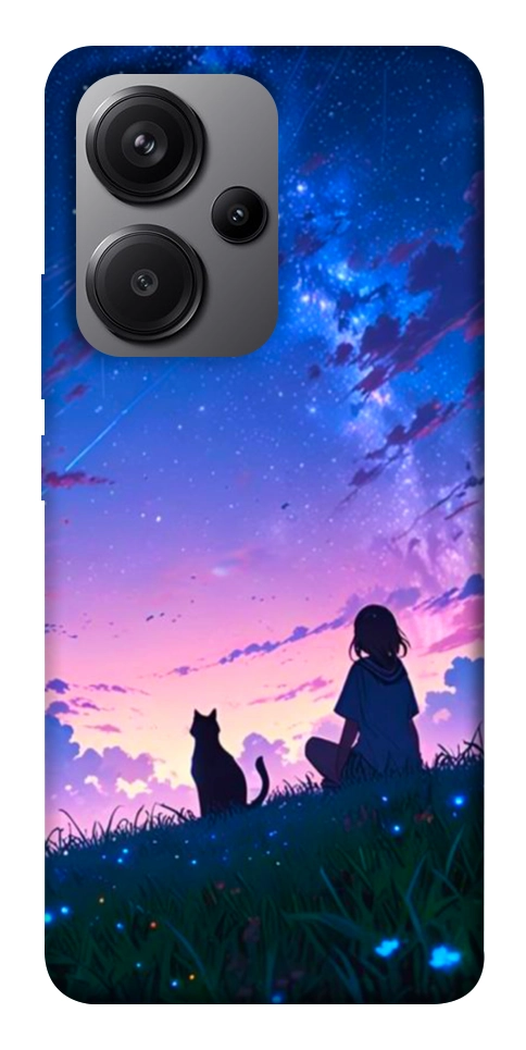 Чохол Space girl and cat для Xiaomi Redmi Note 13 Pro+