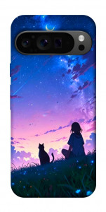 Чехол Space girl and cat для Google Pixel 9 Pro