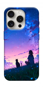 Чохол Space girl and cat для iPhone 16 Pro Max