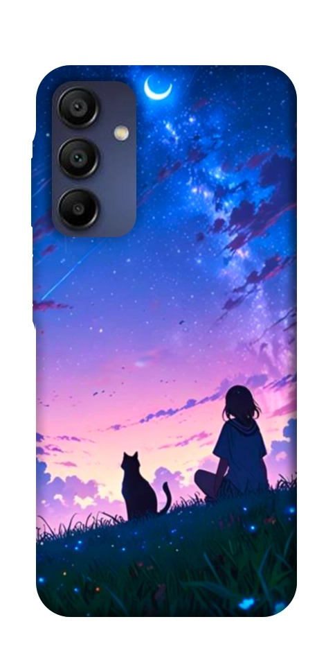 Чохол Space girl and cat для Galaxy A16 5G