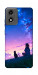 Чохол Space girl and cat для Motorola Moto E14