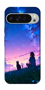 Чохол Space girl and cat для Google Pixel 9 Pro XL