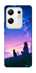Чохол Space girl and cat для Infinix Zero 30 4G