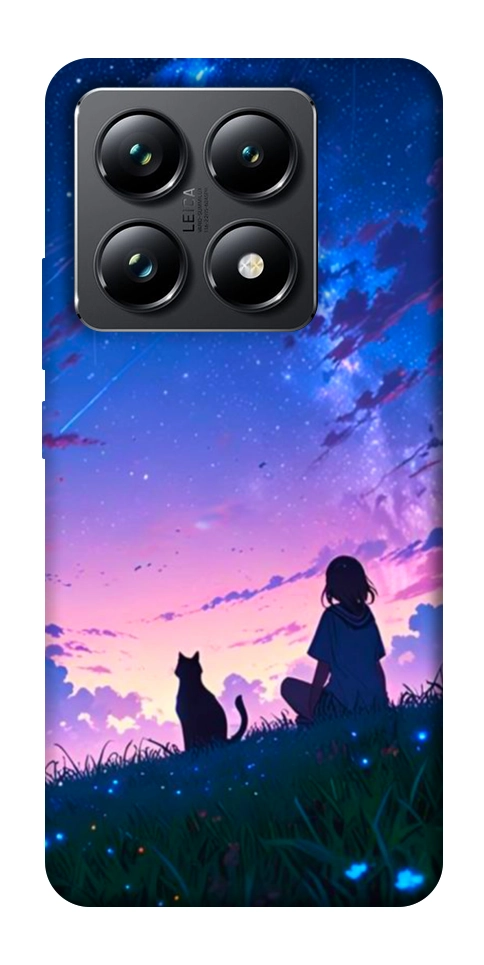 Чохол Space girl and cat для Xiaomi 14T Pro