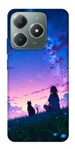Чохол Space girl and cat для Realme C61