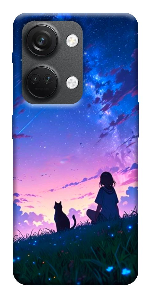 Чехол Space girl and cat для OnePlus Nord 3