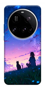 Чохол Space girl and cat для Xiaomi 15 Ultra