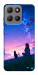 Чехол Space girl and cat для Motorola Moto G15 4G
