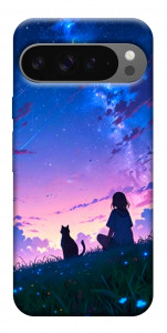 Чехол Space girl and cat для Google Pixel 10 Pro XL