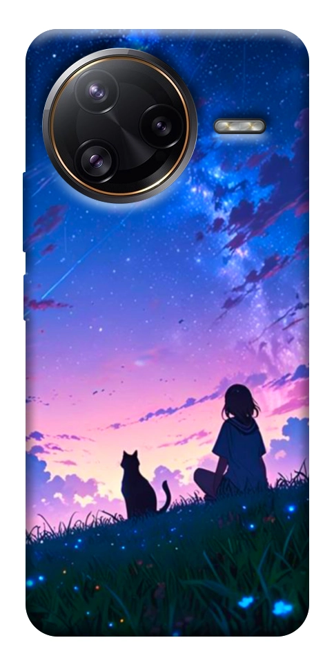 Чехол Space girl and cat для Xiaomi Poco F7 Ultra