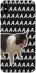 Чохол Сat screaming для iPhone XS