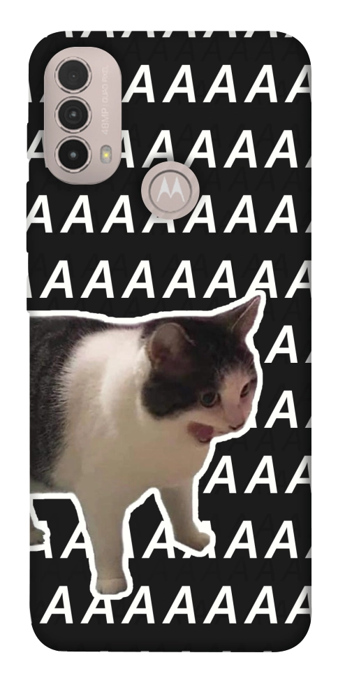 Чохол Сat screaming для Motorola Moto E40