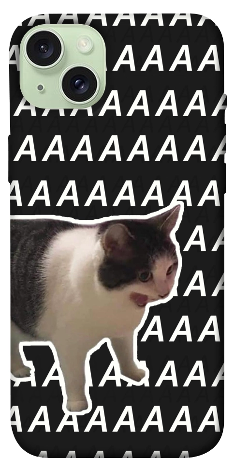 Чохол Сat screaming для iPhone 15 Plus