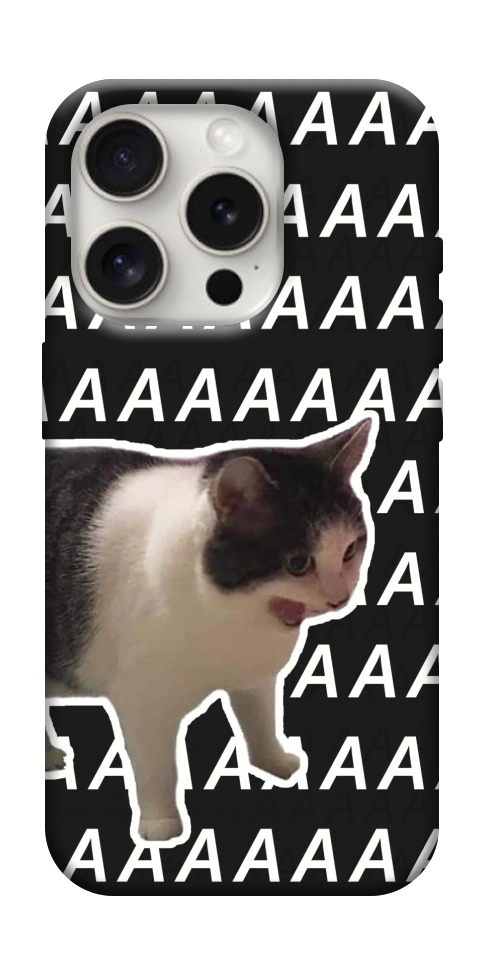 Чехол Сat screaming для iPhone 16 Pro