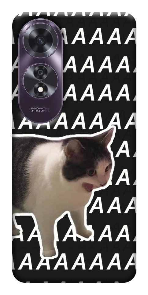 Чохол Сat screaming для Oppo A60 4G