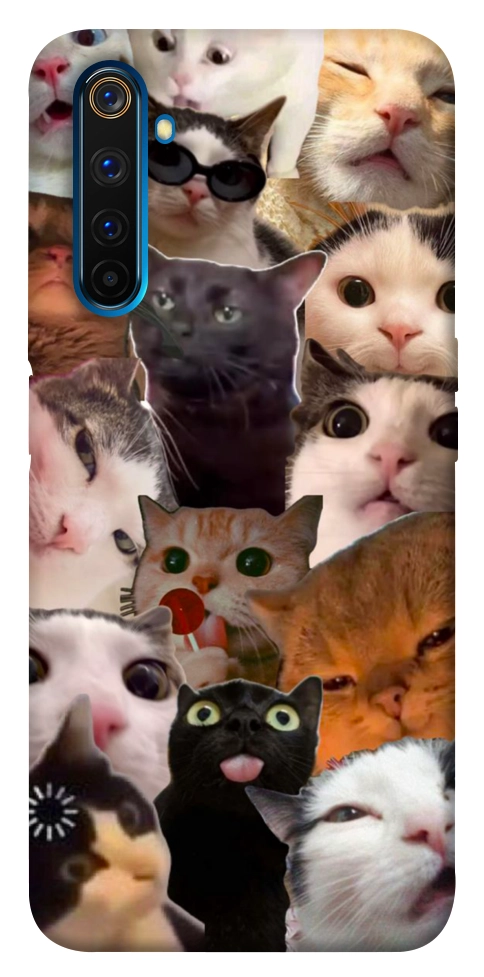 Чехол Сats сollage для Realme 6 Pro