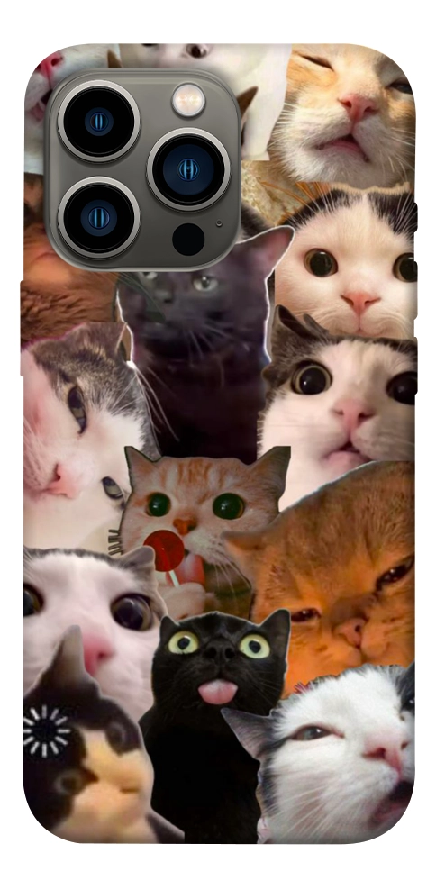 Чохол Сats сollage для iPhone 13 Pro
