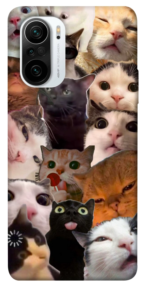 Чехол Сats сollage для Xiaomi Poco F3