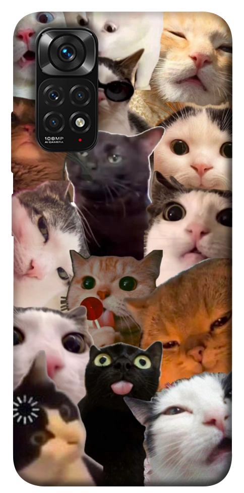 Чехол Сats сollage для Xiaomi Redmi Note 11 (Global)