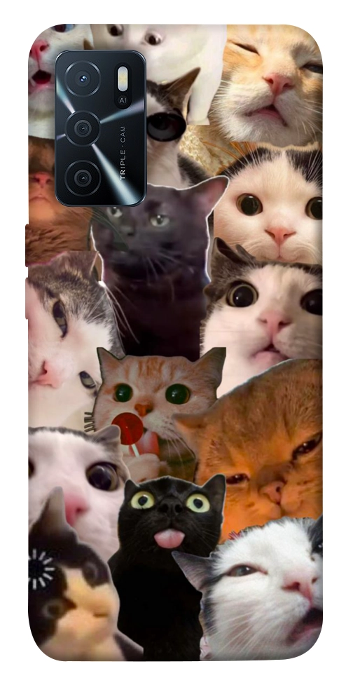 Чехол Сats сollage для Oppo A16