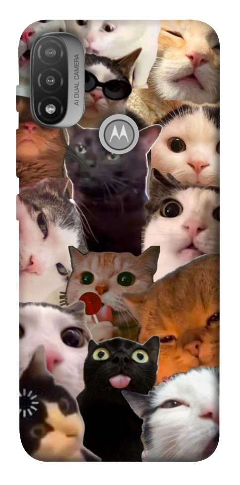 Чехол Сats сollage для Motorola Moto E20