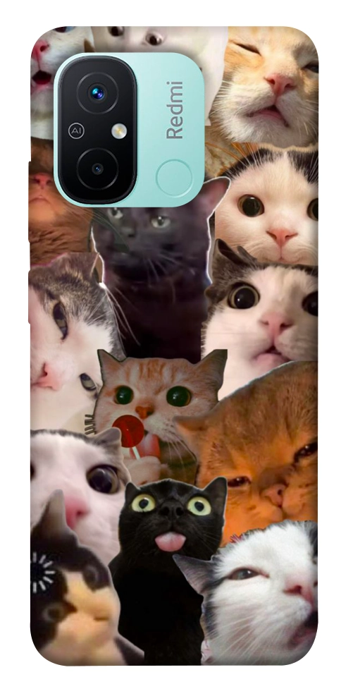 Чохол Сats сollage для Xiaomi Redmi 12C