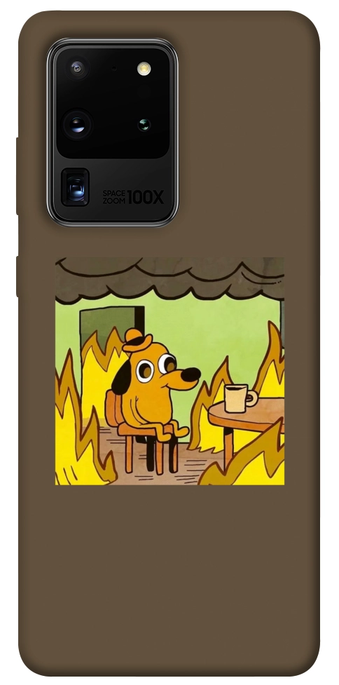 Чехол Dog in the fire для Galaxy S20 Ultra (2020)