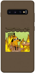 Чехол Dog in the fire для Galaxy S10 Plus (2019)