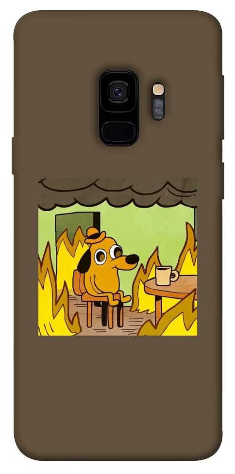 Чехол Dog in the fire для Galaxy S9