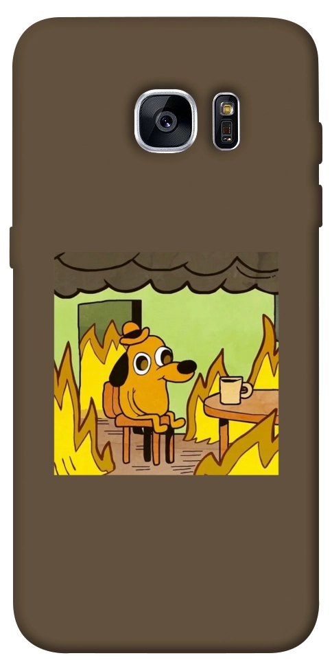Чехол Dog in the fire для Galaxy S7 Edge