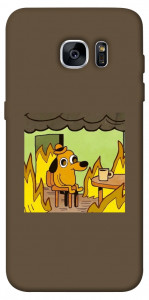Чехол Dog in the fire для Galaxy S7 Edge
