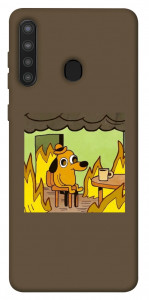 Чехол Dog in the fire для Galaxy A21