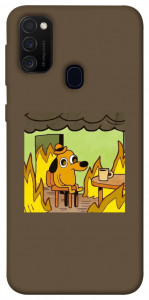Чехол Dog in the fire для Samsung Galaxy M21