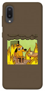Чехол Dog in the fire для Galaxy A02