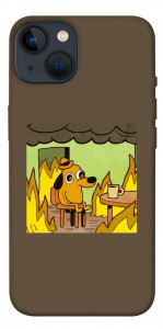 Чехол Dog in the fire для iPhone 13