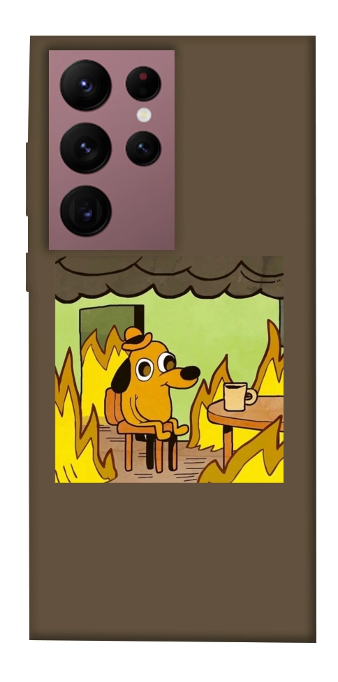 Чехол Dog in the fire для Galaxy S22 Ultra