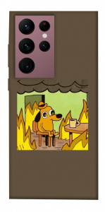 Чехол Dog in the fire для Galaxy S22 Ultra