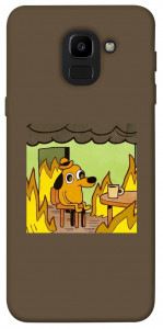 Чехол Dog in the fire для Galaxy J6 (2018)