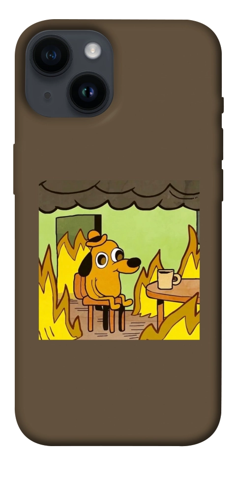 Чохол Dog in the fire для iPhone 14