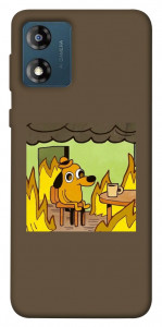 Чехол Dog in the fire для Motorola Moto E13