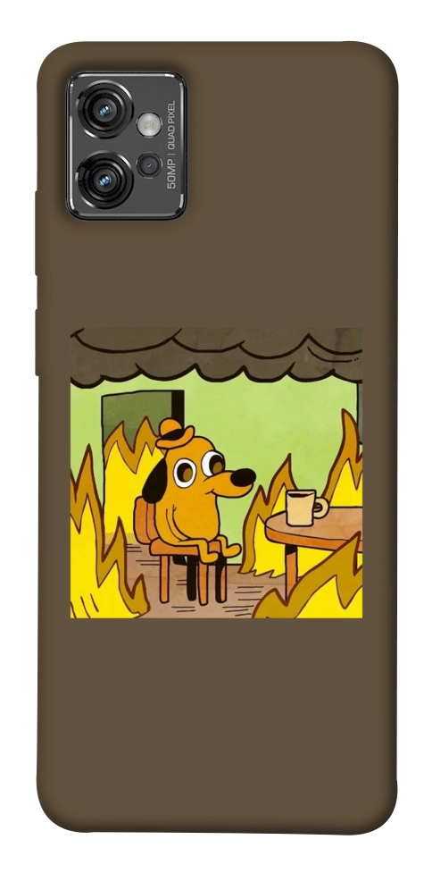 Чехол Dog in the fire для Motorola Moto G32