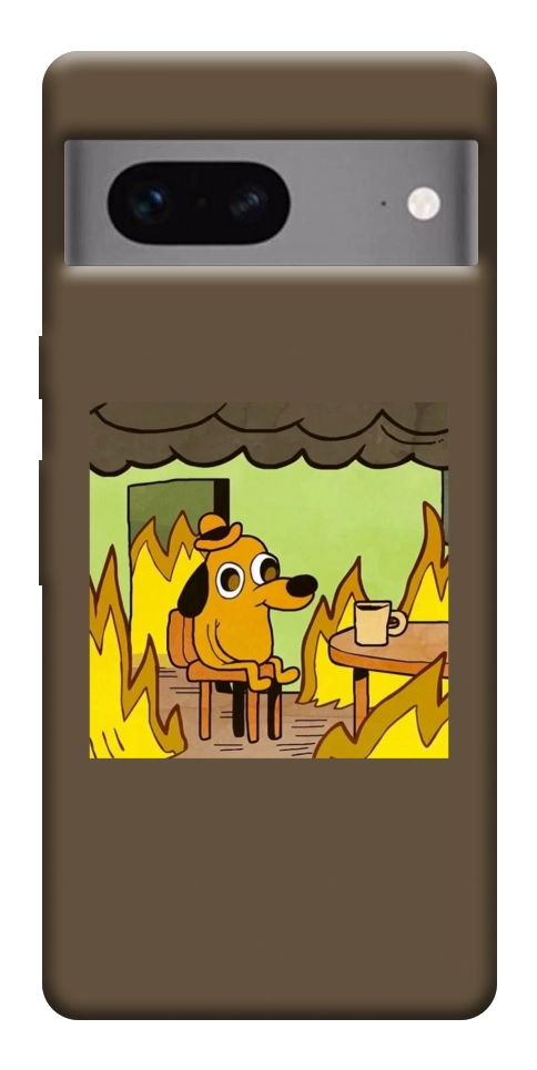 Чехол Dog in the fire для Google Pixel 7