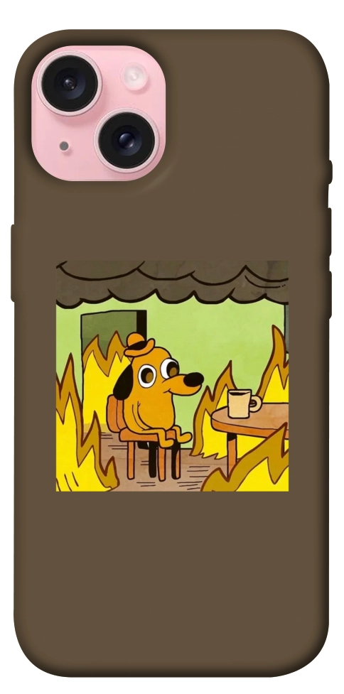 Чохол Dog in the fire для iPhone 15