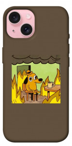 Чохол Dog in the fire для iPhone 15