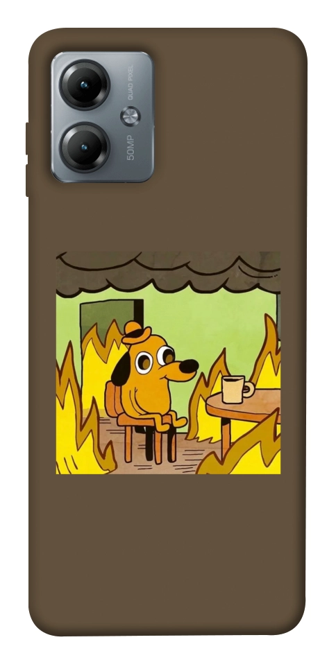 Чехол Dog in the fire для Motorola Moto G14