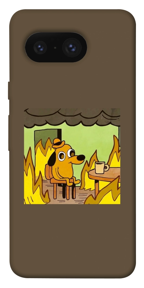 Чехол Dog in the fire для Google Pixel 8