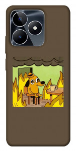 Чехол Dog in the fire для Realme C53