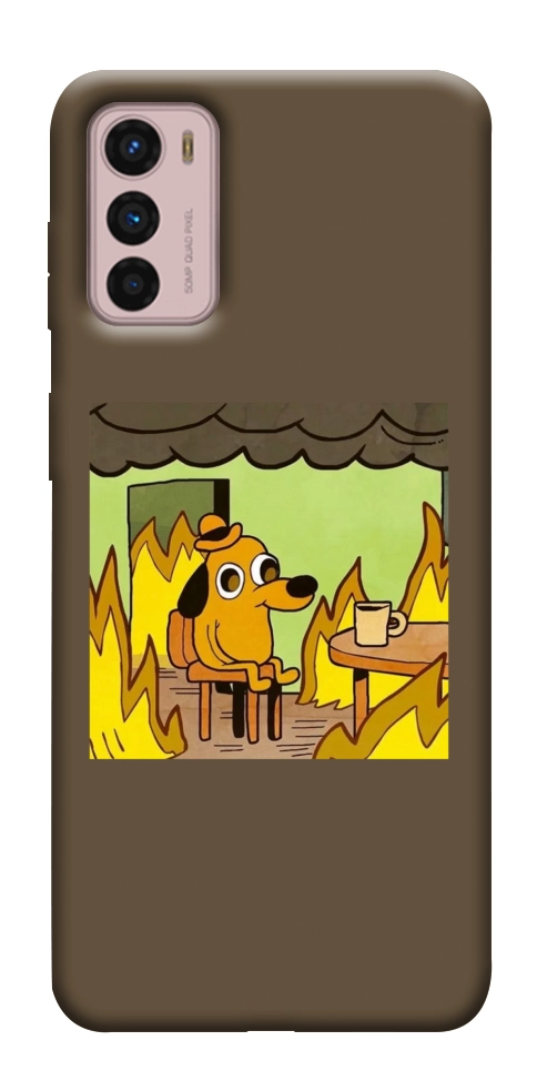 Чехол Dog in the fire для Motorola Moto G42